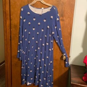 Old Navy blue dress with white flowers Women's Size X-LARGE